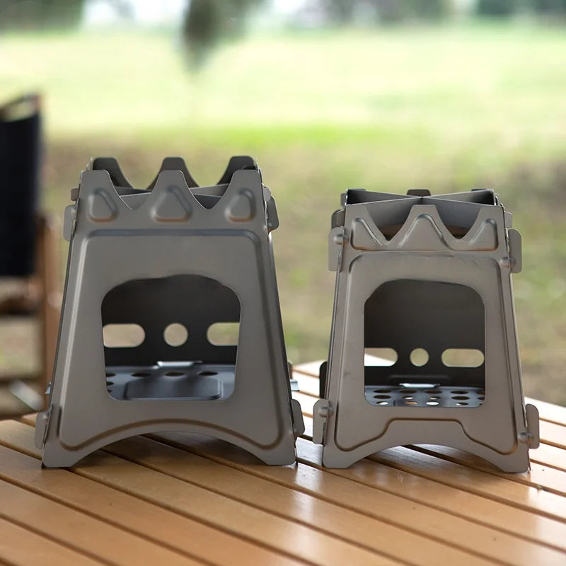 Ultralight titanium Outdoor Foldable Wood Stove for Camping & Hiking 