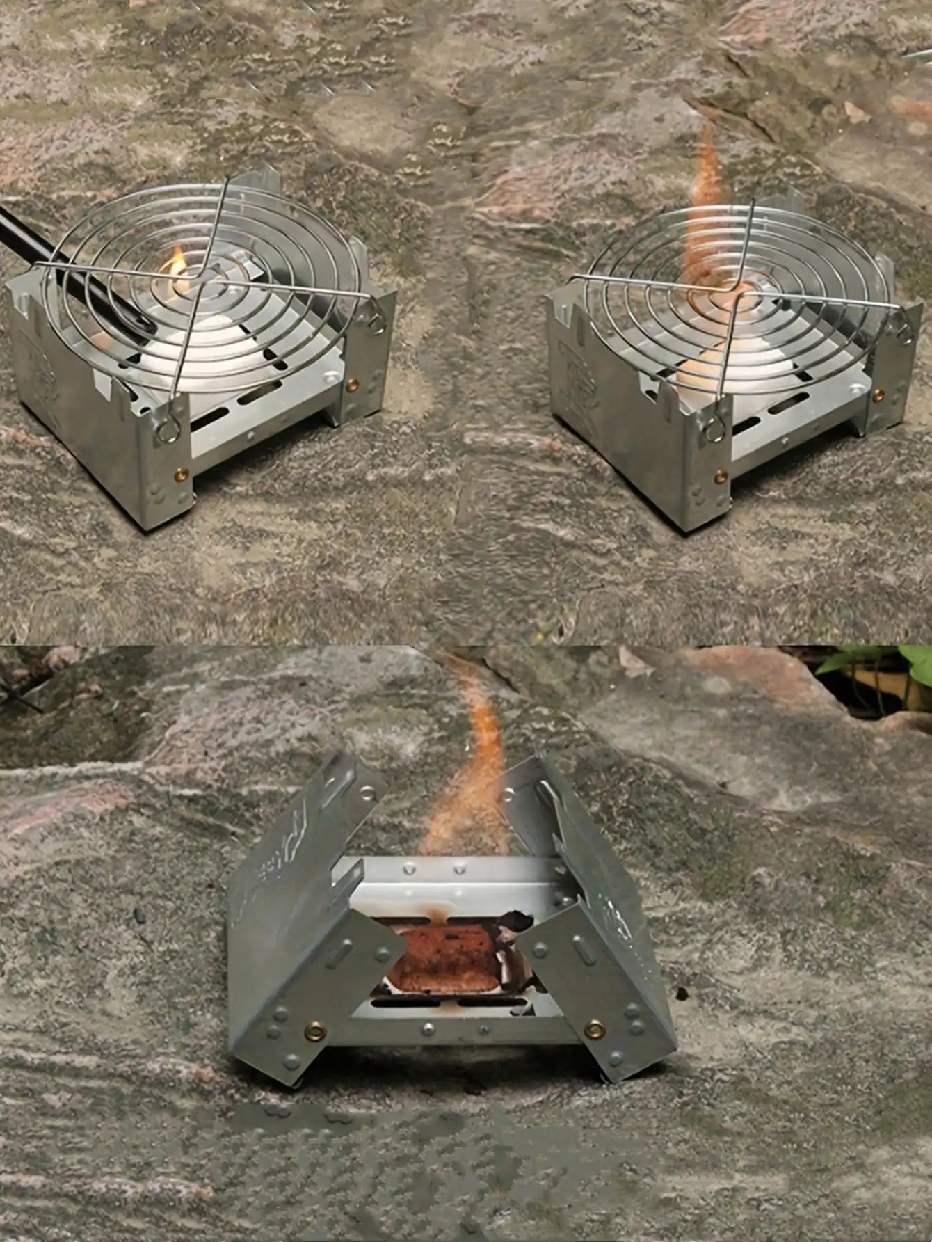 Wood Stove Station Portable butane gas stove