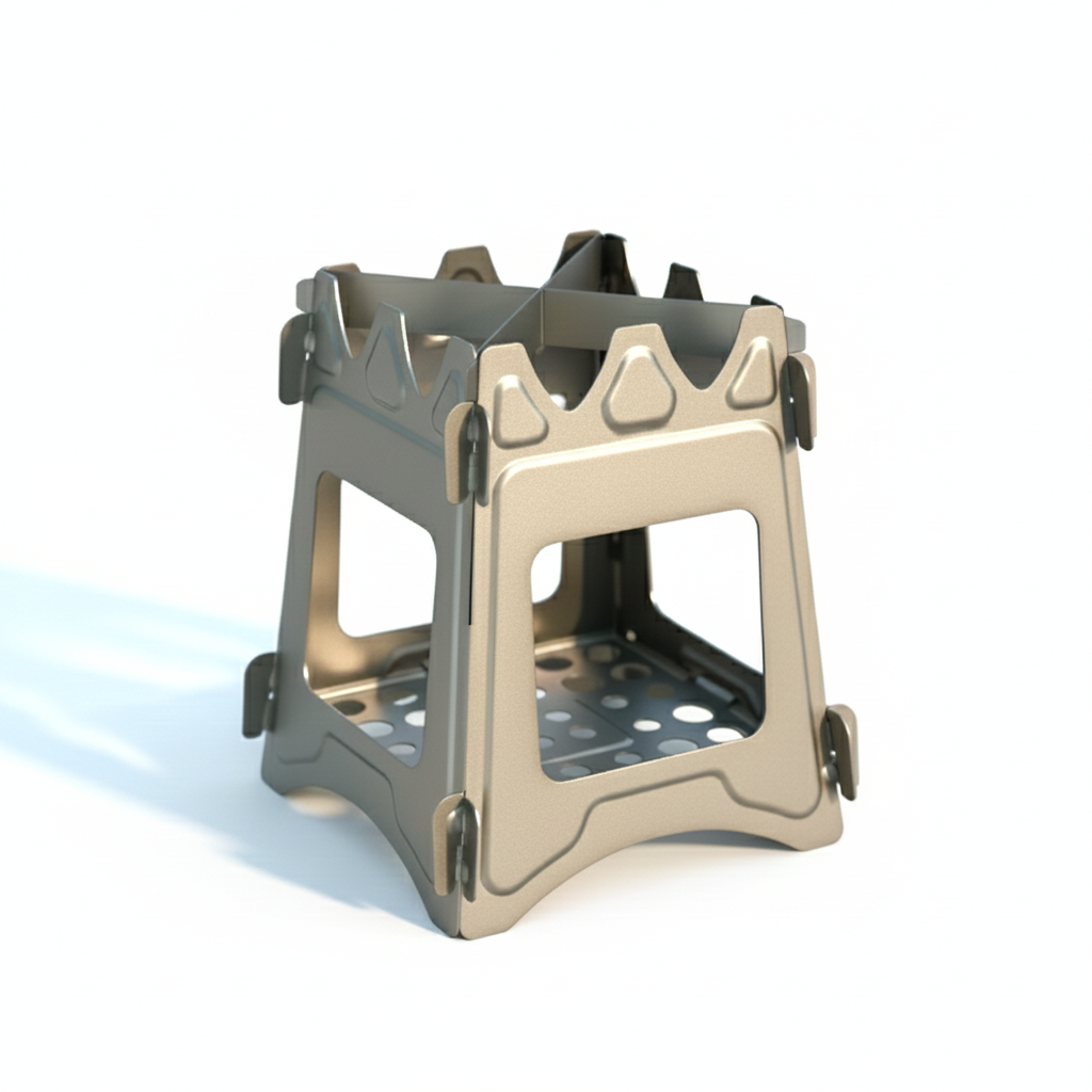 Ultralight titanium Outdoor Foldable Wood Stove for Camping & Hiking 